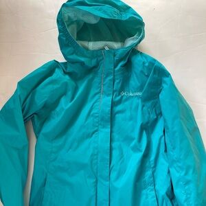 Columbia girls Arcadia rain jacket M 10 12 EUC